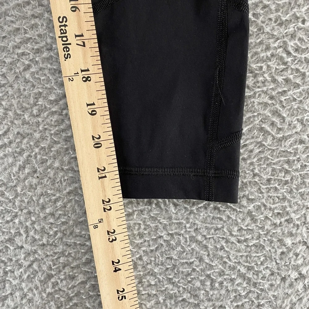 Lululemon Pace Rival Leggings Womens‎ 6 Black High Rise Crop 22 Pocket Running
